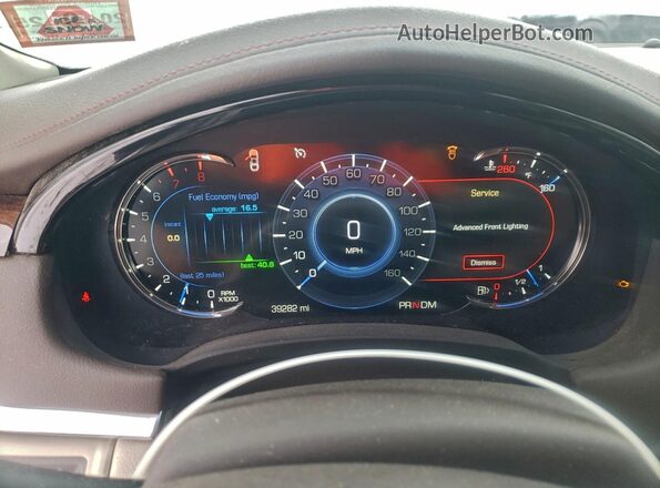2G61P5S3XG9121349 2016 CADILLAC XTS Белый Вид щитка приборов