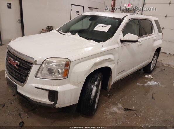 2GKALMEK1G6273967 2016 GMC TERRAIN Белый Передняя левая четверть