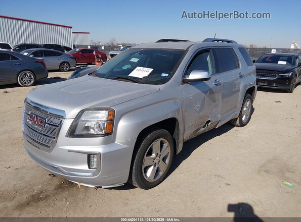 2GKALREK5G6316025 2016 GMC TERRAIN Серебряный Передняя левая четверть