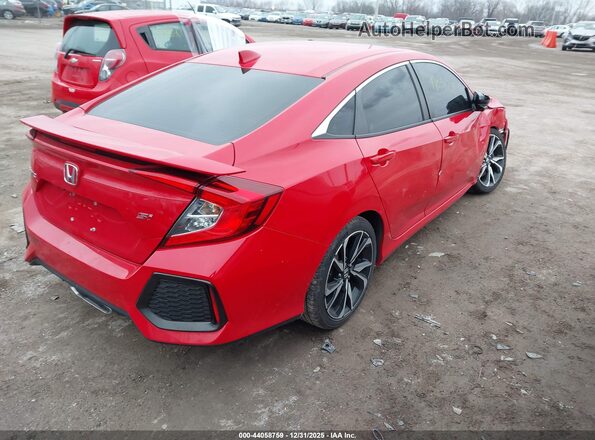 2HGFC1E57KH706572 2019 HONDA CIVIC SI Красный Задняя правая четверть