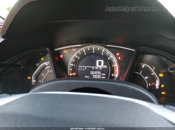 2HGFC2F54HH542307 2017 HONDA CIVIC Black Widok tylnych siedzeń