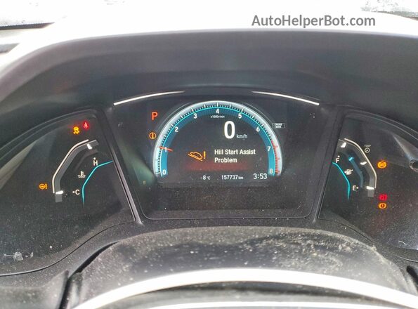 2HGFC2F59JH005258 2018 HONDA CIVIC White ხელსაწყოთა პანელის ხედი