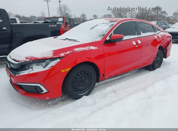 2HGFC2F65LH560560 2020 HONDA CIVIC Красный Передняя левая четверть
