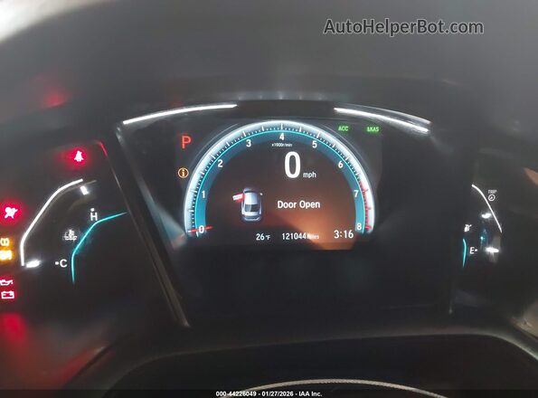 2HGFC2F6XKH593620 2019 HONDA CIVIC Red Vista de los asientos traseros
