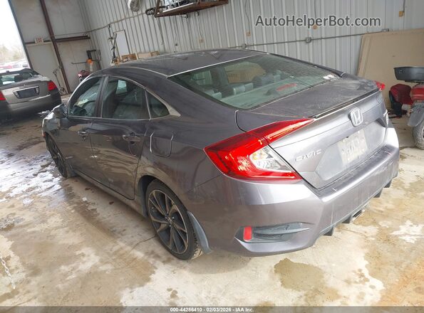 2HGFC2F81LH592858 2020 HONDA CIVIC Gray Trasero izquierdo