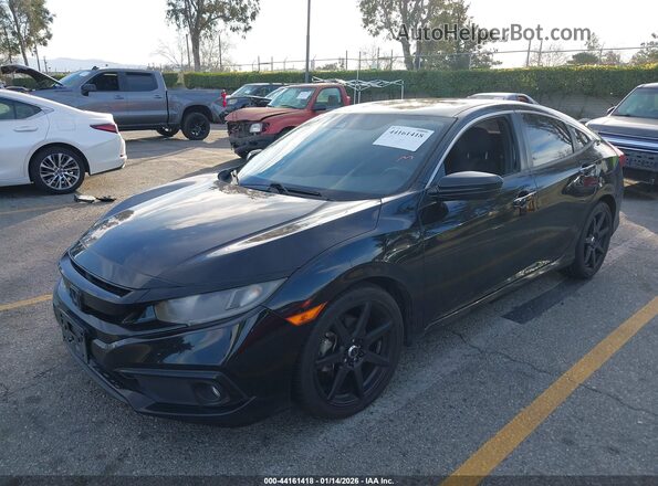 2HGFC2F86KH590490 2019 HONDA CIVIC Черный Передняя левая четверть