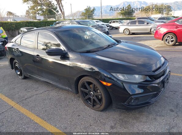 2HGFC2F86KH590490 2019 HONDA CIVIC Черный Передняя правая четверть