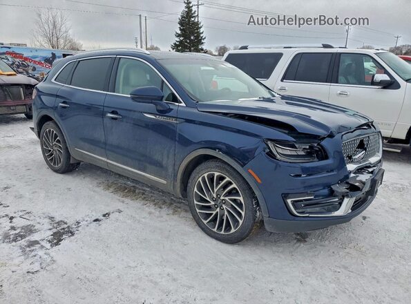 2LMPJ8L94KBL58045 2019 LINCOLN NAUTILUS Синий Передняя правая четверть