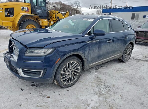 2LMPJ8L94KBL58045 2019 LINCOLN NAUTILUS Синий Передняя левая четверть