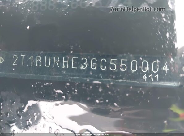 2T1BURHE3GC550004 2016 TOYOTA LL White 