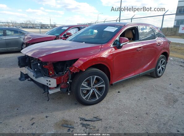 2T2BAMBA9RC038490 2024 LEXUS RX 350 Red წინა მარცხენა ხედი სამი მეოთხედიდან