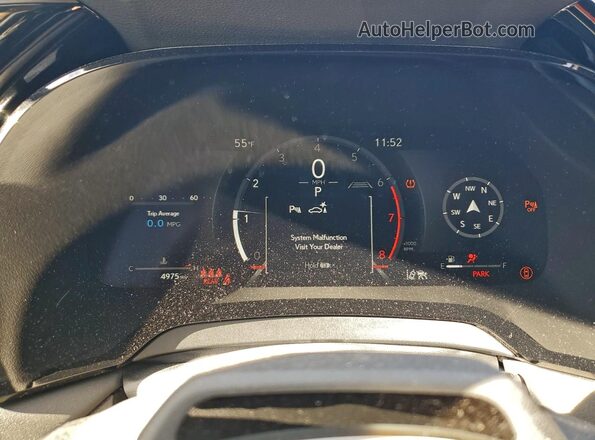 2T2BAMCA9SC099150 2025 LEXUS RX White Widok zestawu wskaźników