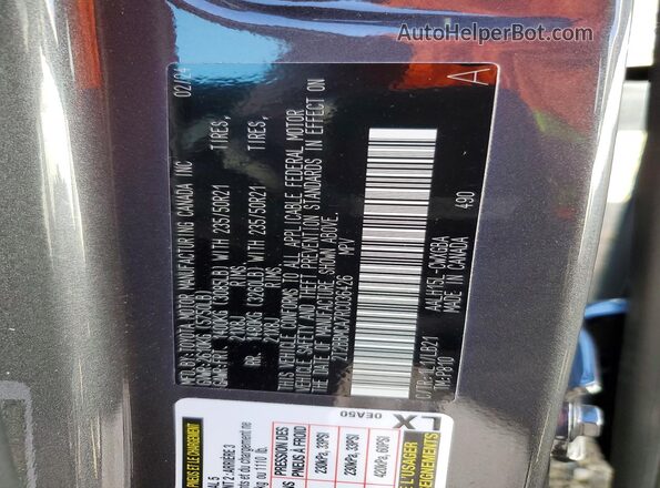 2T2BBMCA7RC036426 2024 LEXUS RX Угольный Вид наклейки с VIN-кодом