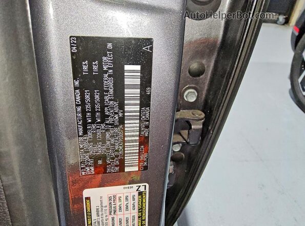 2T2BCMEA7PC005734 2023 LEXUS RX Gray VIN կոդի պիտակի տեսք