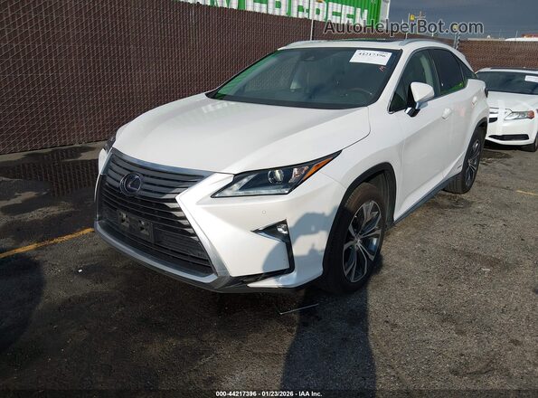 2T2BGMCA5JC022997 2018 LEXUS RX 450H White Vista tres cuartos delantera izquierda