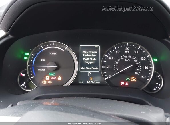 2T2BGMCA9KC042056 2019 LEXUS RX 450H Серый Вид задних сидений