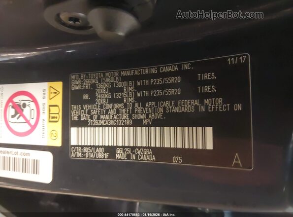 2T2BZMCA3HC132189 2017 LEXUS RX 350 Dark Blue Вид подкапотного пространства