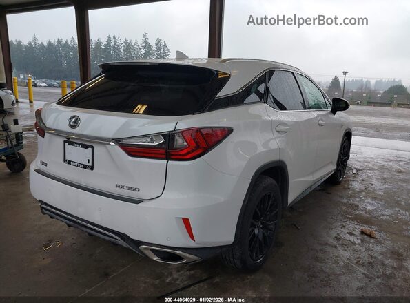 2T2BZMCA5KC200564 2019 LEXUS RX 350 White უკანა მარჯვენა