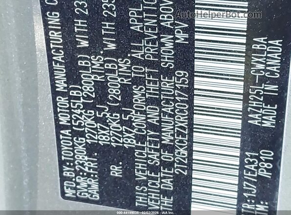 2T2GKCEZXRC017159 2024 LEXUS NX 350H Silver Вид підкапотного простору