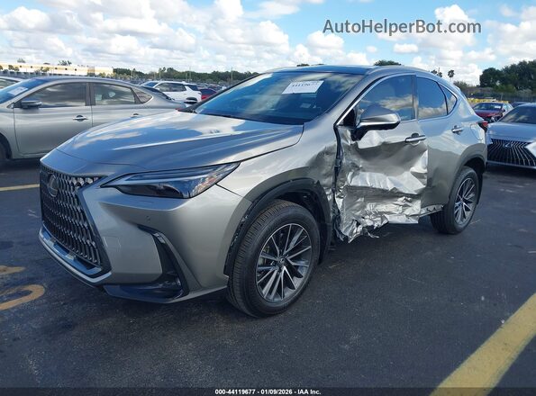 2T2HGCEZ0SC076281 2025 LEXUS NX 350 Gray წინა მარცხენა ხედი სამი მეოთხედიდან