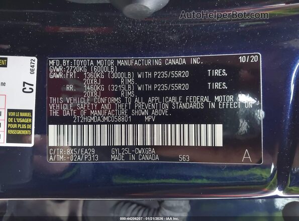 2T2HGMDA3MC058801 2021 LEXUS RX 450H Dark Blue Widok komory silnika