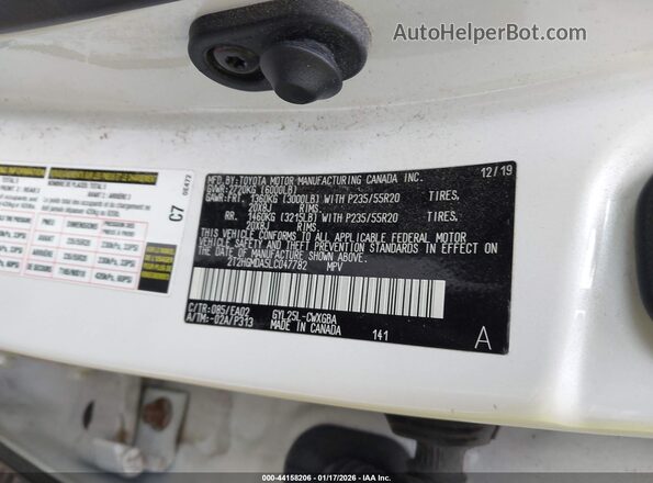 2T2HGMDA5LC047782 2020 LEXUS RX 450H White Vista del compartimento del motor