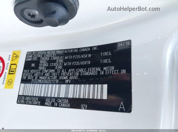 2T2ZZMCA3GC021218 2016 LEXUS RX 350 Белый Вид подкапотного пространства