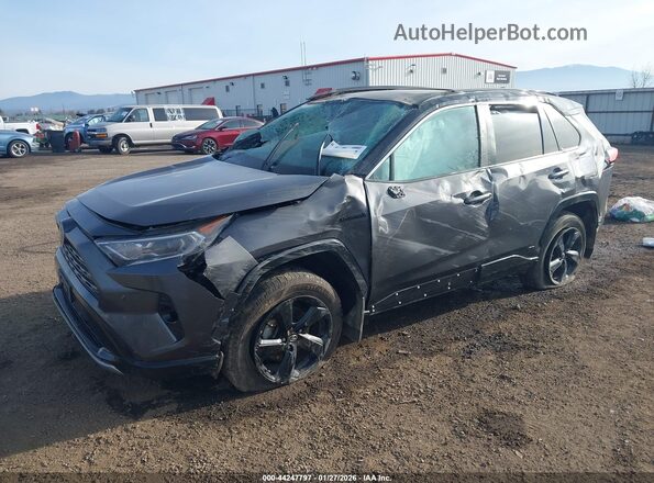 2T3EWRFVXLW062873 2020 TOYOTA RAV4 HYBRID Gray Առջևի ձախ երեք քառորդ տեսարան