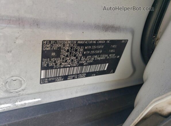 2T3Y1RFV4MW159872 2021 TOYOTA LIMITED Белый Панорамный вид салона 360°