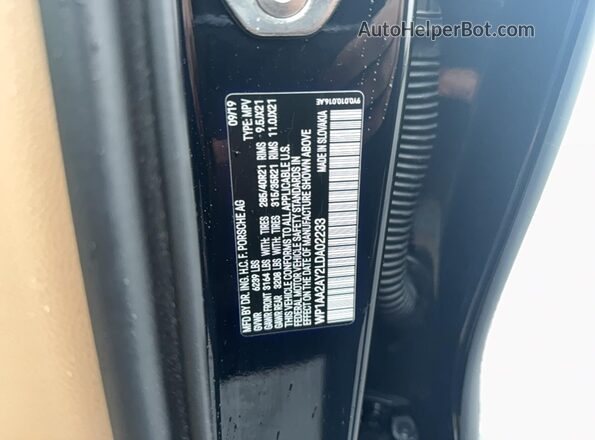 WP1AA2AY2LDA02233 2020 PORSCHE CAYENNE Blue Սալոնի հետևի տեսք