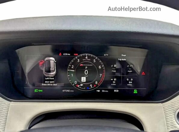 SALYL2RX3JA706700 2018 LAND ROVER RANGE Белый Вид щитка приборов