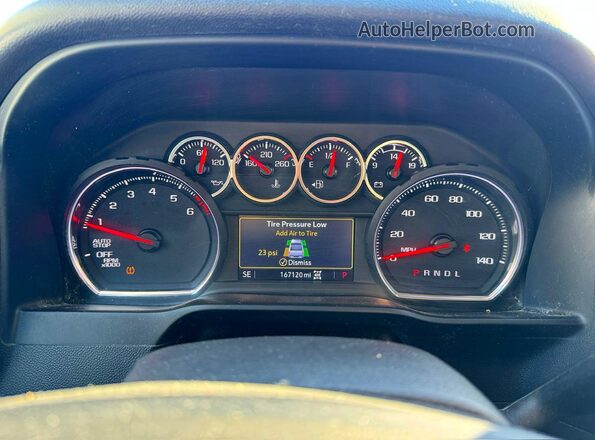 3GCUYDED8MG157015 2021 CHEVROLET SILVERADO Серый Вид щитка приборов