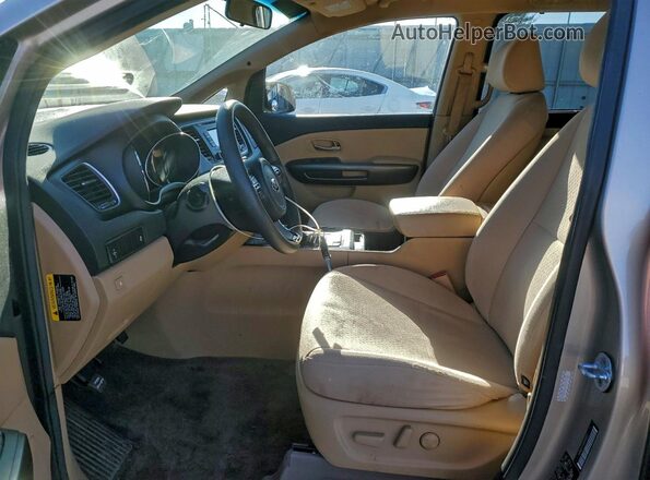 KNDMB5C10G6191522 2016 KIA SEDONA Желто-коричневый Вид панели приборов