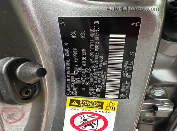 5TDJZRFH3JS556605 2018 TOYOTA HIGHLANDER Gray Widok wnętrza z tyłu