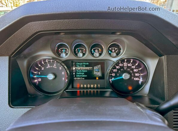 1FT7W2B63GEA07676 2016 FORD F250 Белый Вид щитка приборов