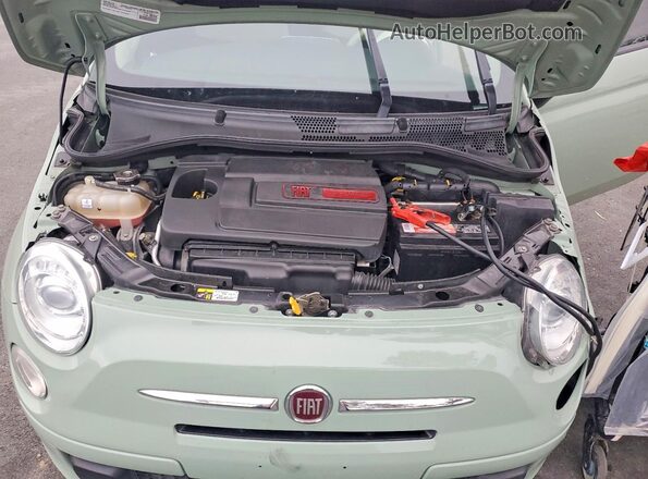 3C3CFFAR5GT184476 2016 FIAT 500 Green Widok wnętrza z tyłu