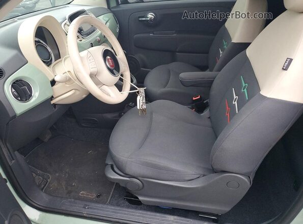 3C3CFFAR5GT184476 2016 FIAT 500 Green Widok wnętrza z przodu