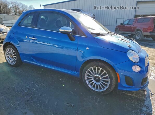 3C3CFFCH9JT420865 2018 FIAT 500 Синий Передняя правая четверть