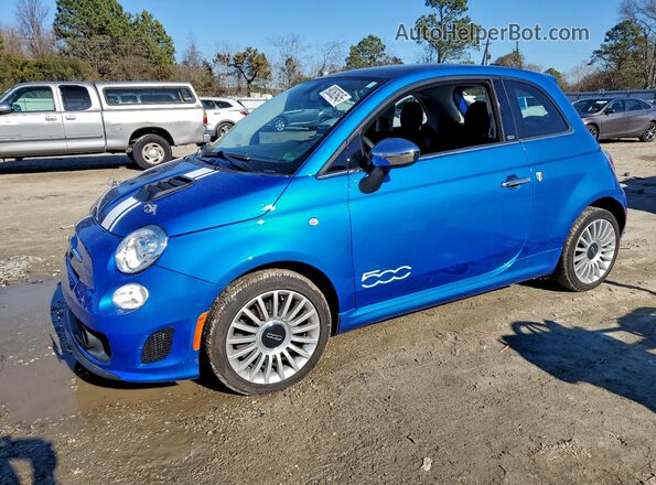 3C3CFFCH9JT420865 2018 FIAT 500 Синий Передняя левая четверть