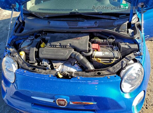 3C3CFFCH9JT420865 2018 FIAT 500 Синий Вид задней части салона