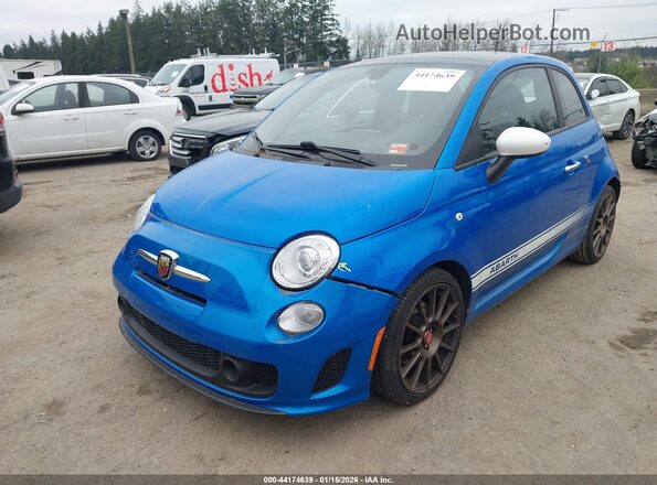 3C3CFFFH3JT532198 2018 FIAT 500 Синий Передняя левая четверть
