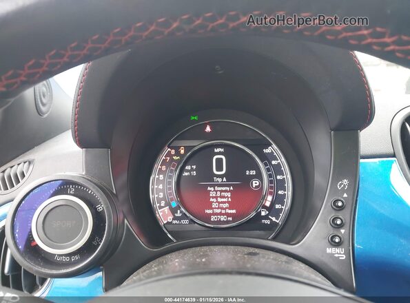 3C3CFFFH3JT532198 2018 FIAT 500 Синий Вид задних сидений