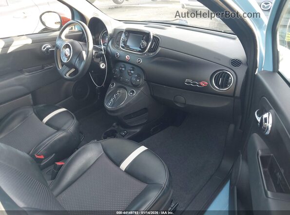 3C3CFFGE3GT221951 2016 FIAT 500E Синий Вид салона спереди