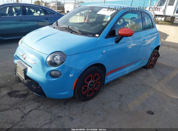 3C3CFFGE3GT221951 2016 FIAT 500E Синий Передняя левая четверть