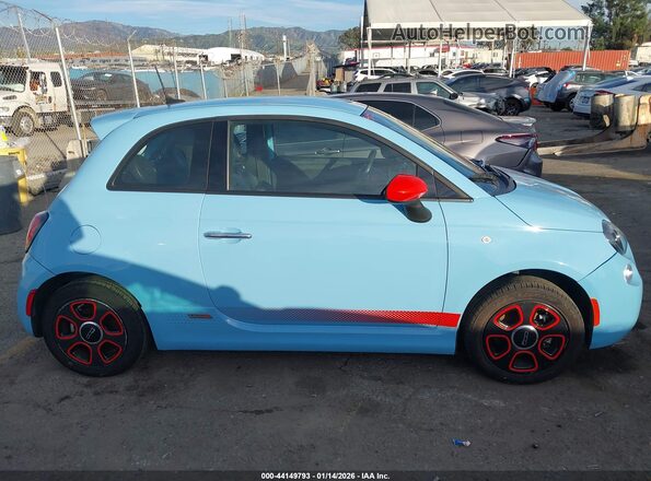 3C3CFFGE3GT221951 2016 FIAT 500E Синий Вид задней части салона