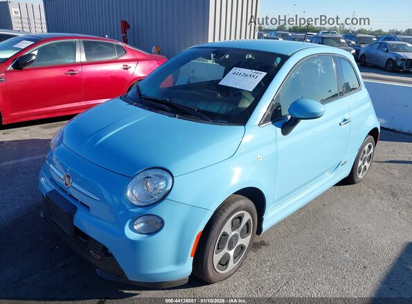 3C3CFFGE7GT221984 2016 FIAT 500E Синий Вид спереди