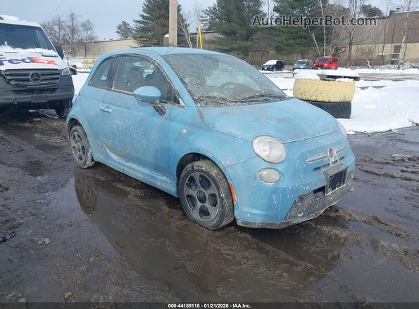 3C3CFFGE9GT221985 2016 FIAT 500E Light Blue Przód prawy