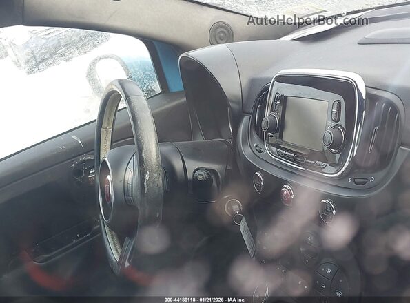 3C3CFFGE9GT221985 2016 FIAT 500E Light Blue Widok wnętrza z tyłu