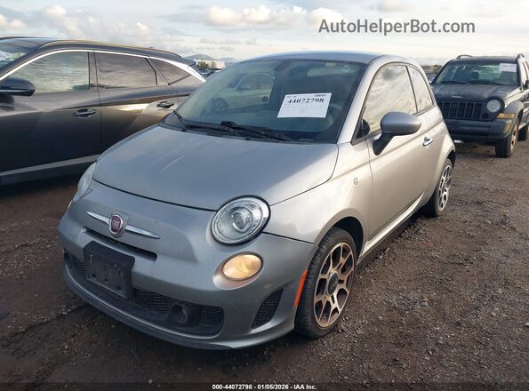 3C3CFFKH0JT504719 2018 FIAT 500 Серебряный Вид спереди