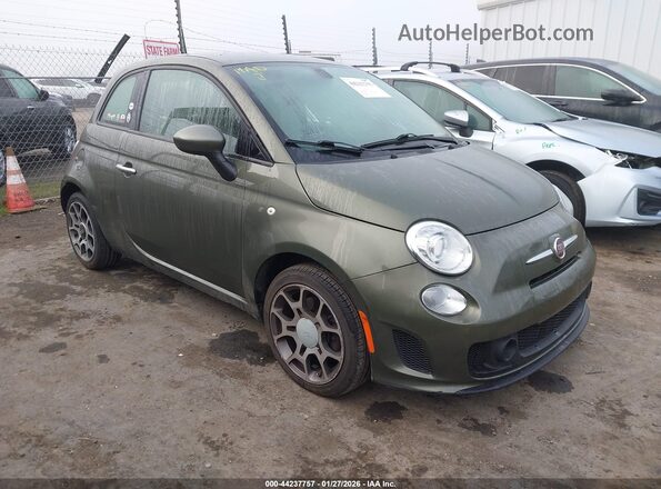 3C3CFFKH2JT471982 2018 FIAT 500 Зеленый Передняя правая четверть
